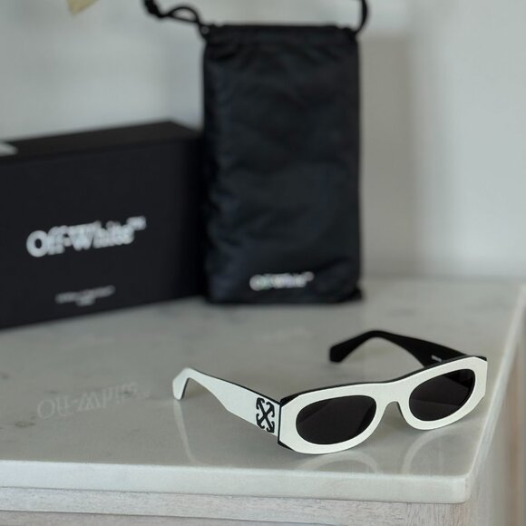 Off-White ORLANDO Men Sunglasses White Black Grey Oval OERI13O ORLANDO 0107 - Picture 4 of 15